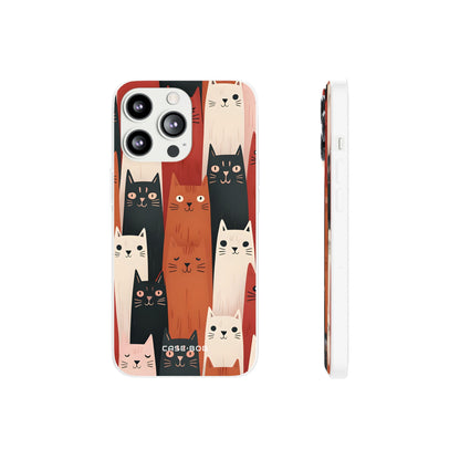 Elongated Cats Black iPhone 13 Pro - Soft