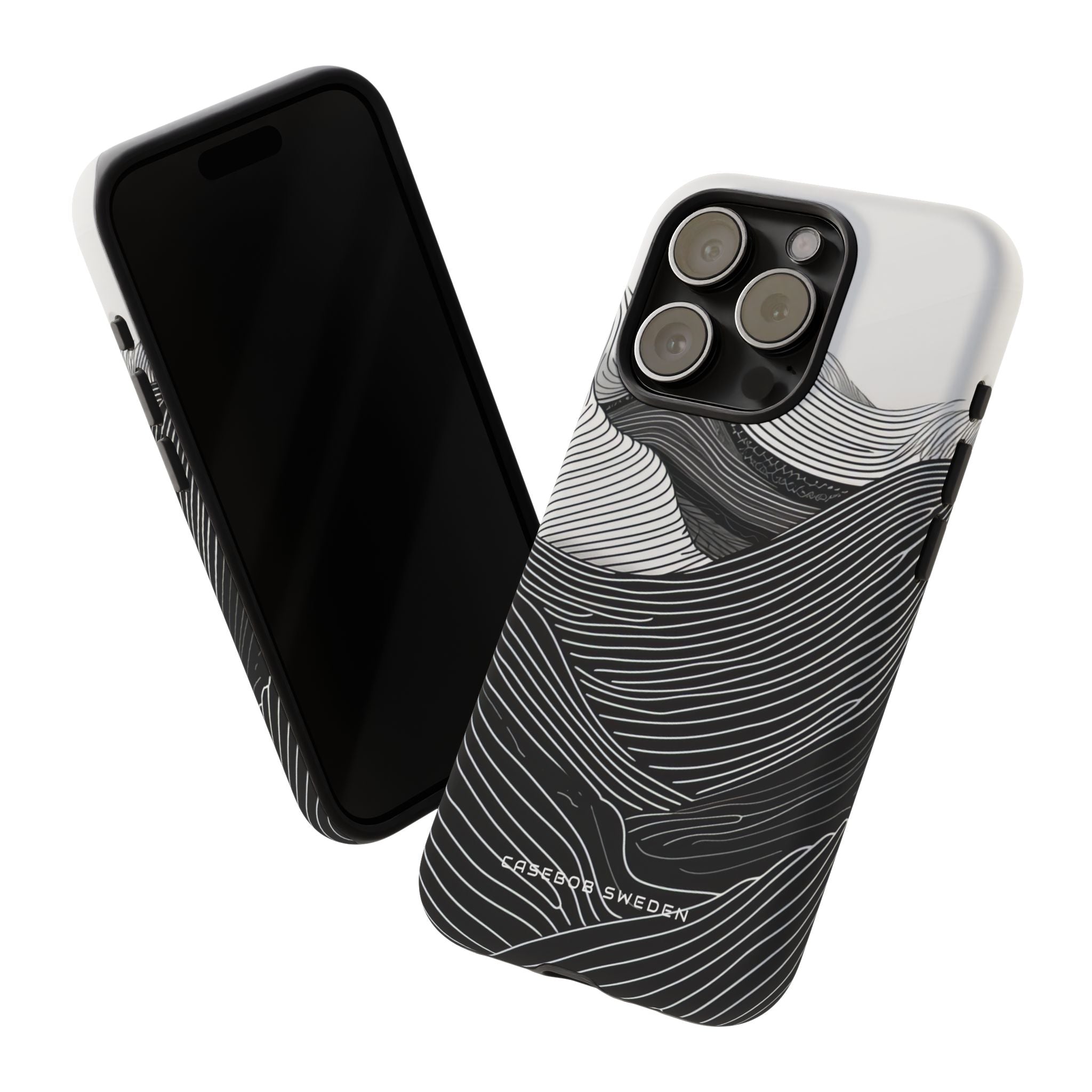 Undulating Horizon Waves iPhone 15 - Tough Phone Case