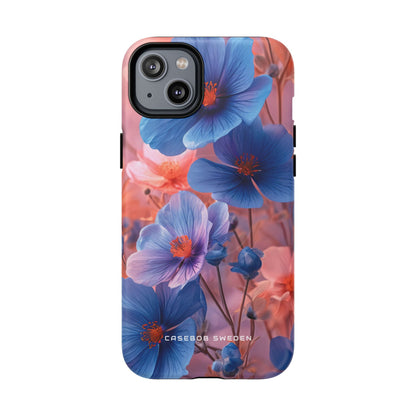 Harmonious Blooming Blues and Pinks iPhone 14 | Tough+ Phone Case