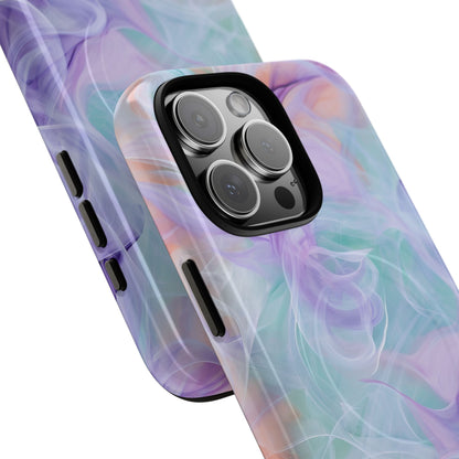 Purple Peach Whirl - Tough + MagSafe® iPhone 16 Phone Case