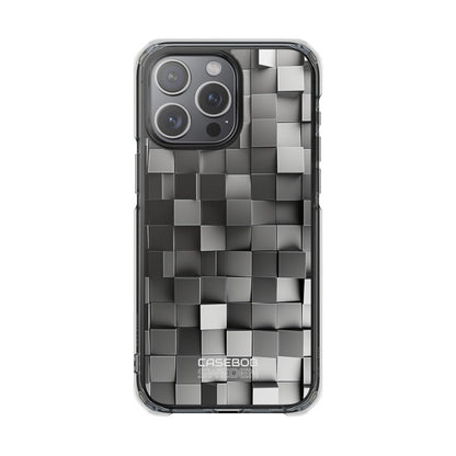 Monochrome Cube Depth iPhone 15 - Impact Clear+
