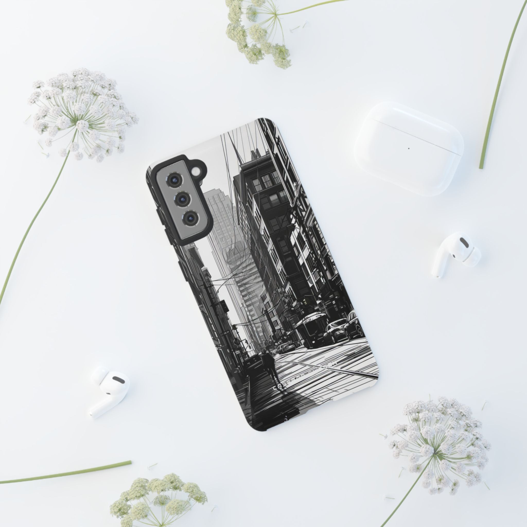 Urban Cityscape Line Perspective  Samsung S21 - Tough Phone Case