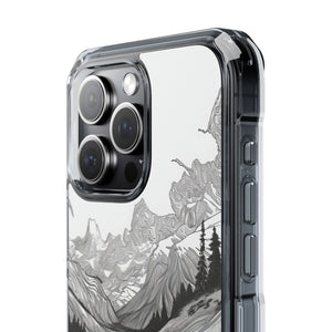 Monochrome Serenity - Phone Case for iPhone (Clear Impact - Magnetic)