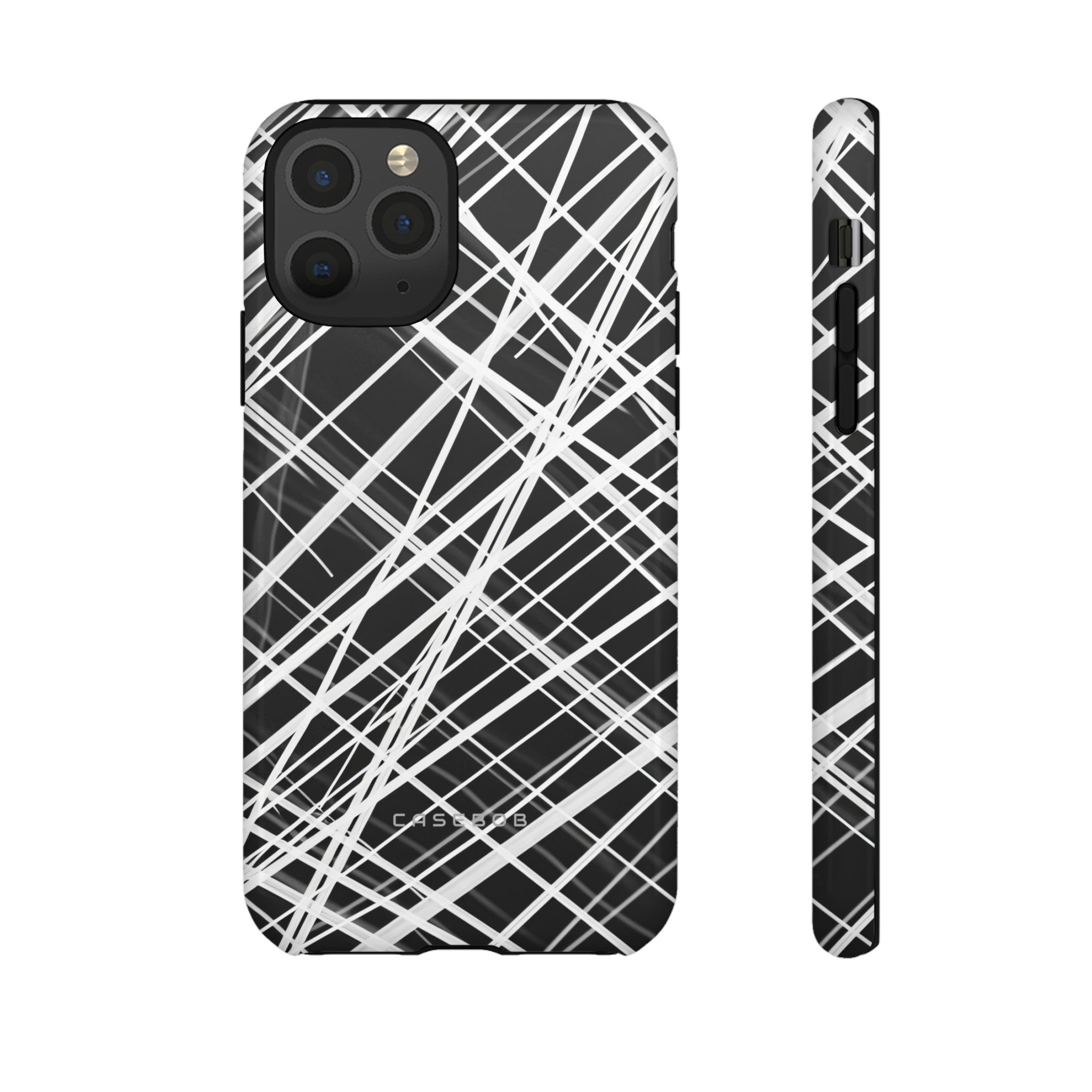 White Line Elegance - Protective Phone Case