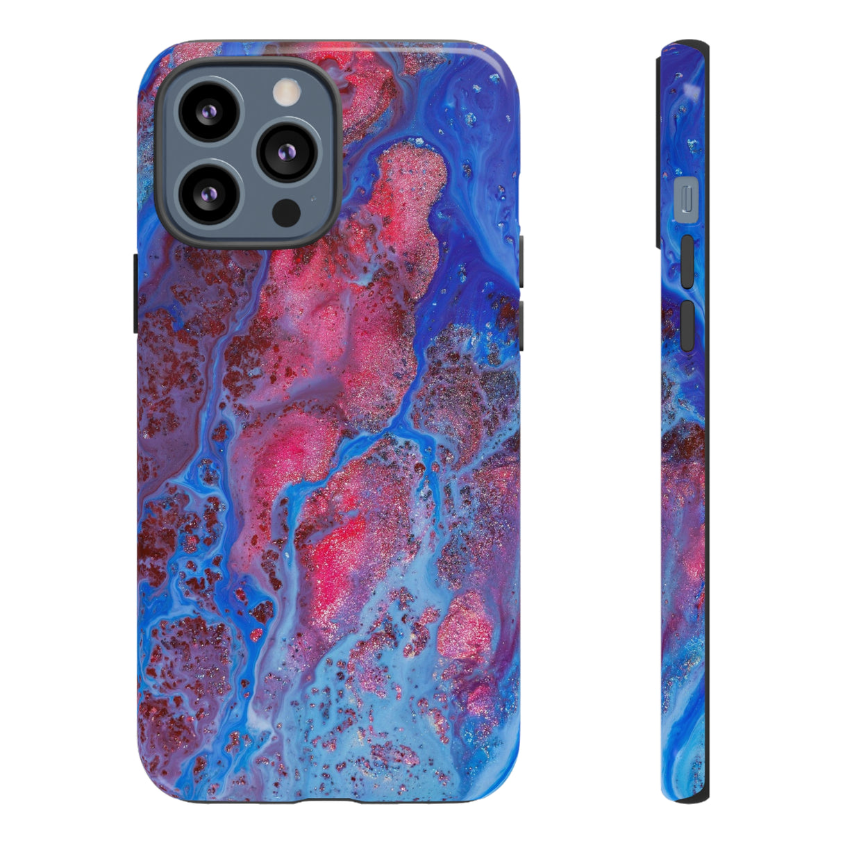 Red Mountain Ink Art iPhone Case (Protective) iPhone 13 Pro Max Glossy Phone Case