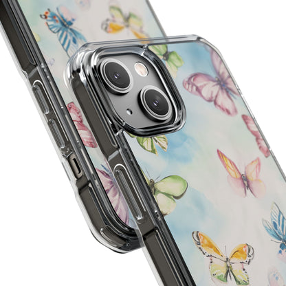 Watercolor Butterfly Bliss - Clear Impact iPhone 14 Phone Case