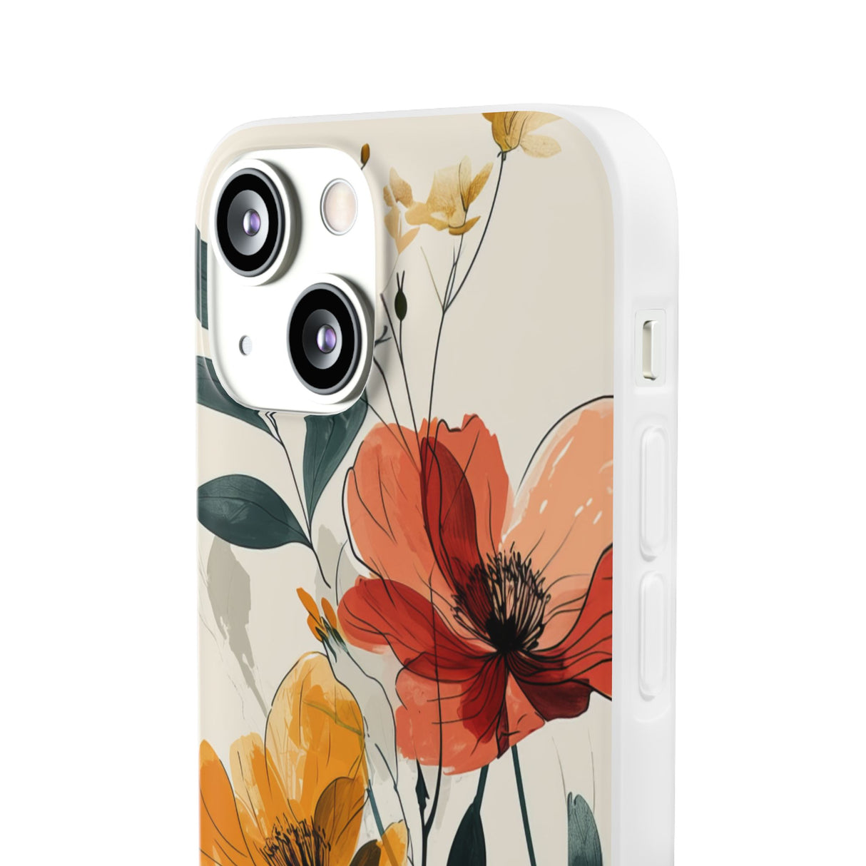 Serene Floral Harmony | Flexible Phone Case for iPhone