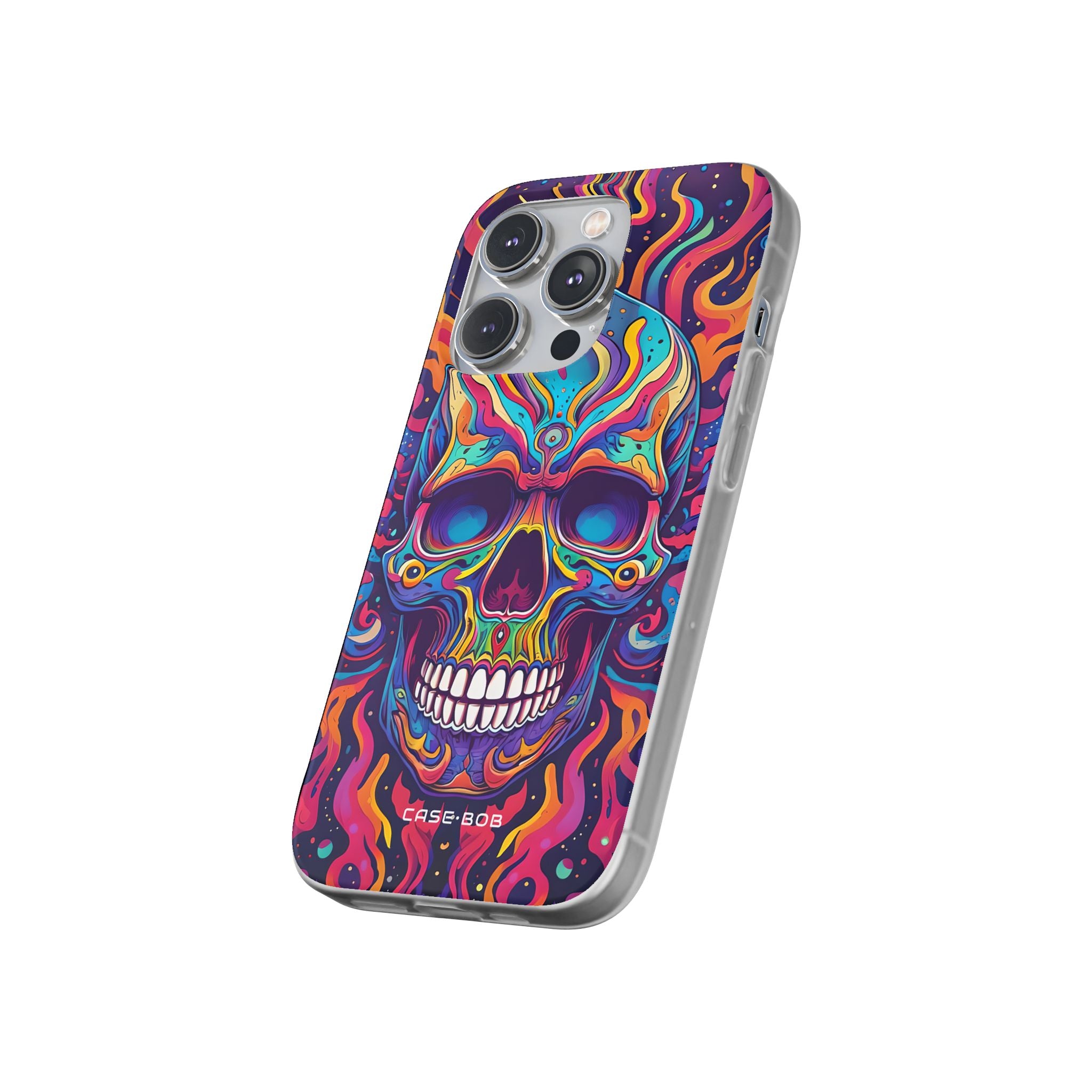 Flaming Skull iPhone 14 Pro Case - Soft