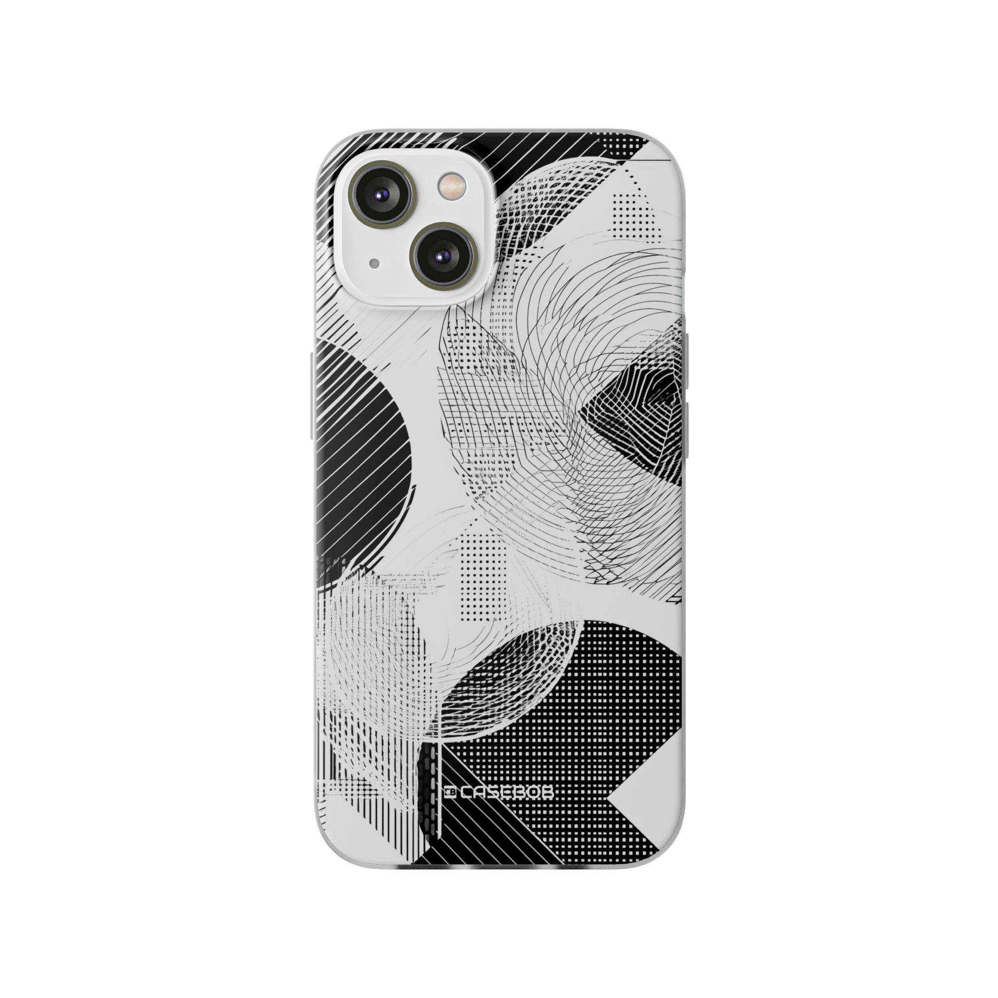 Monochrome Dynamics | Flexible Phone Case for iPhone