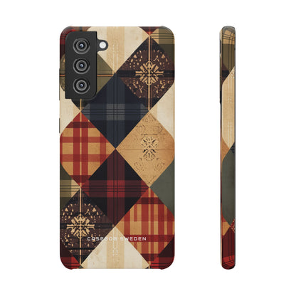 Rustic Geometric Patchwork Harmony Samsung S21 - Slim Phone Case