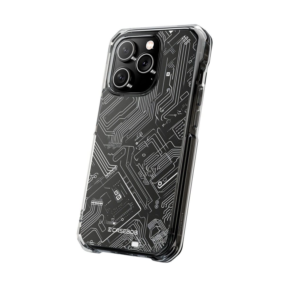 Cyber ​​Circuitry Art - Handyhülle für iPhone (Clear Impact - Magnetisch)