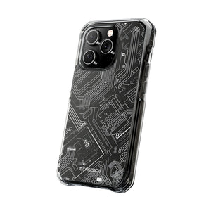 Cyber Circuitry Art - Phone Case for iPhone (Clear Impact - Magnetic)