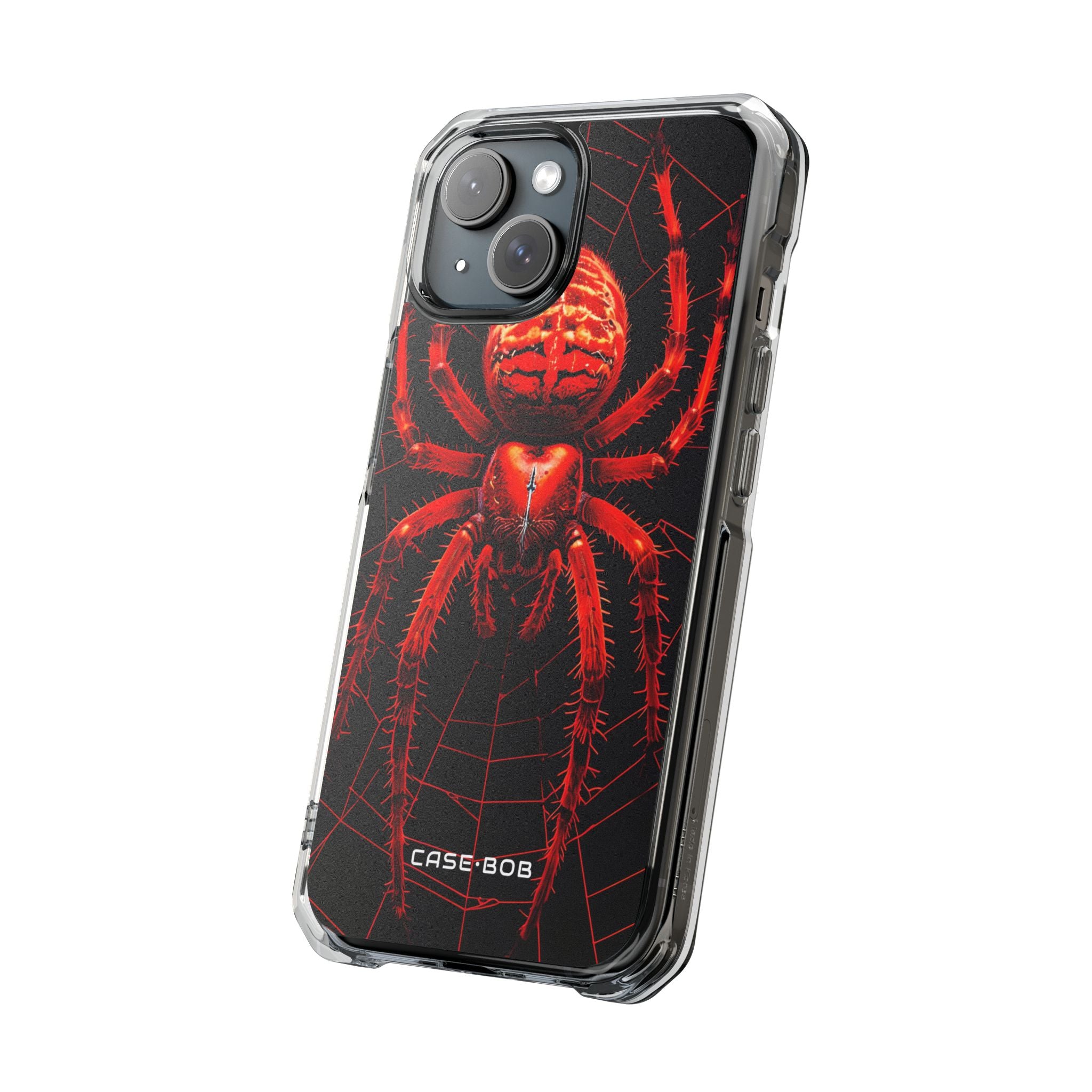 Crimson Spiderweb iPhone 15 Case - Impact