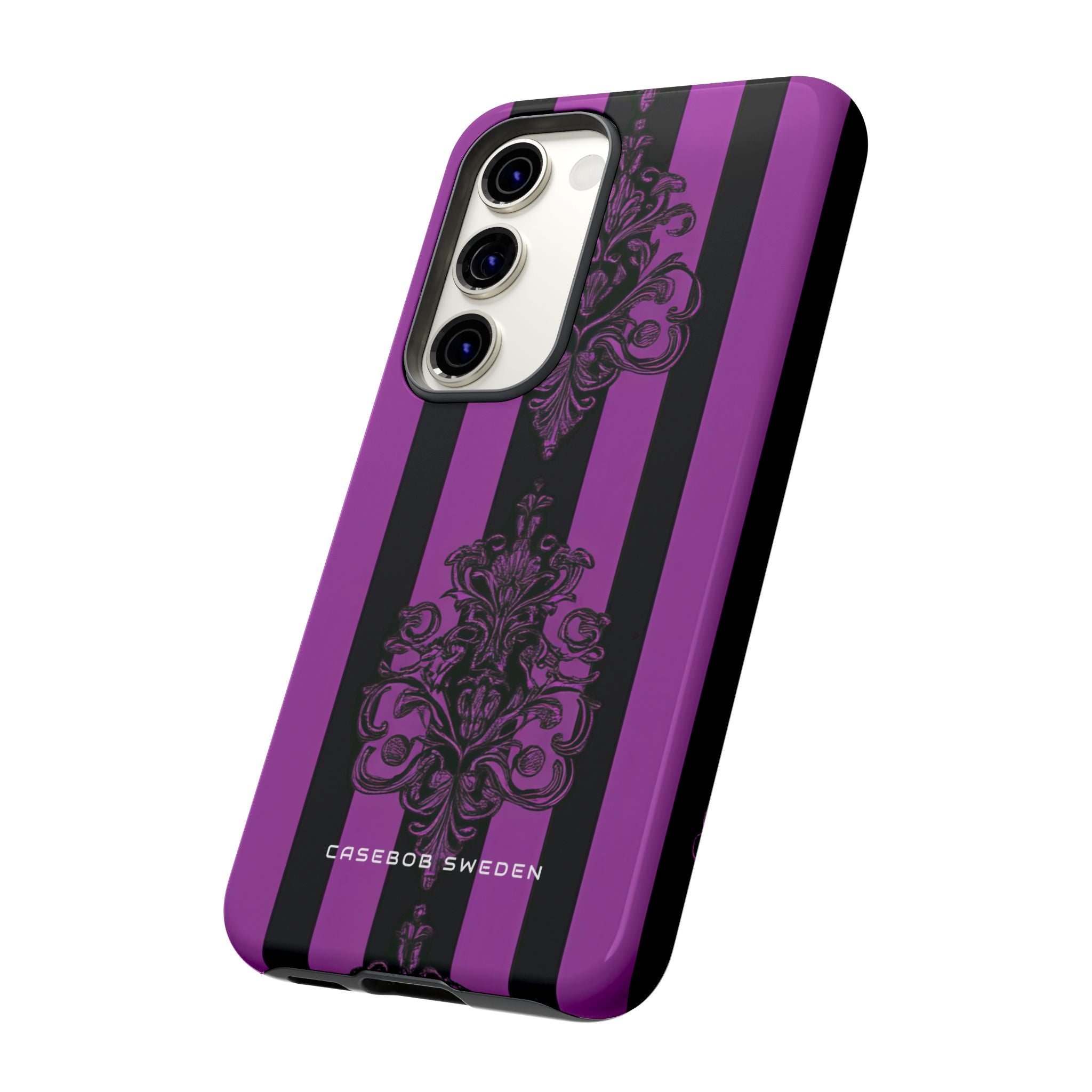 Gothic Elegance with Vertical Stripes and Ornamental Motifs Samsung S23 - Tough Phone Case