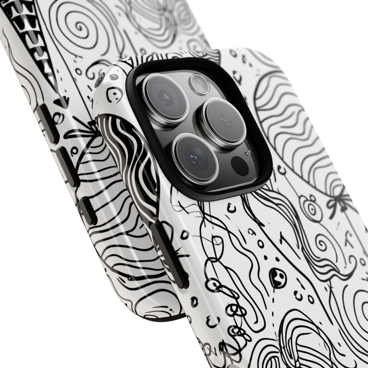 Whimsical Celebration in Black and White - for iPhone 16