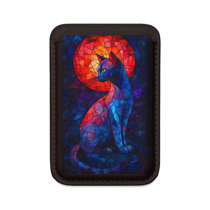 Stained Glass Cat Wallet – MagSafe Ready