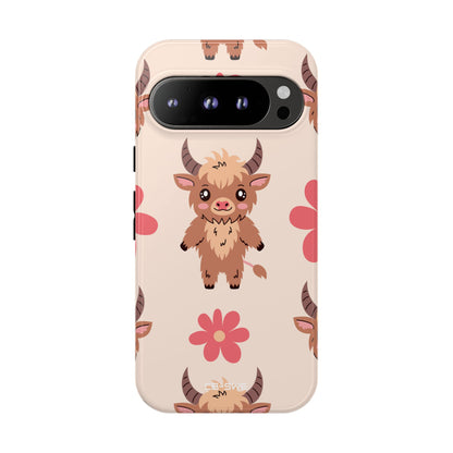 Cute Cattle & Flowers - Google Pixel Case