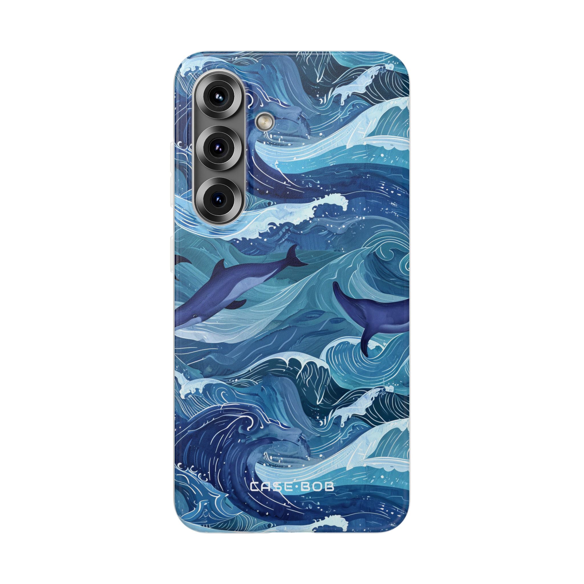 Dolphin Waves Samsung S25 Case - Soft