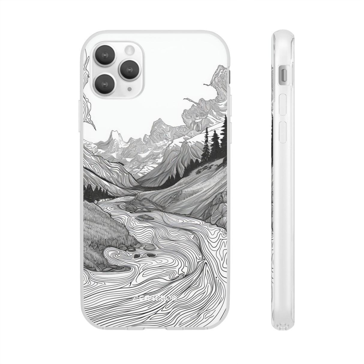 Monochrome Serenity | Flexible Phone Case for iPhone