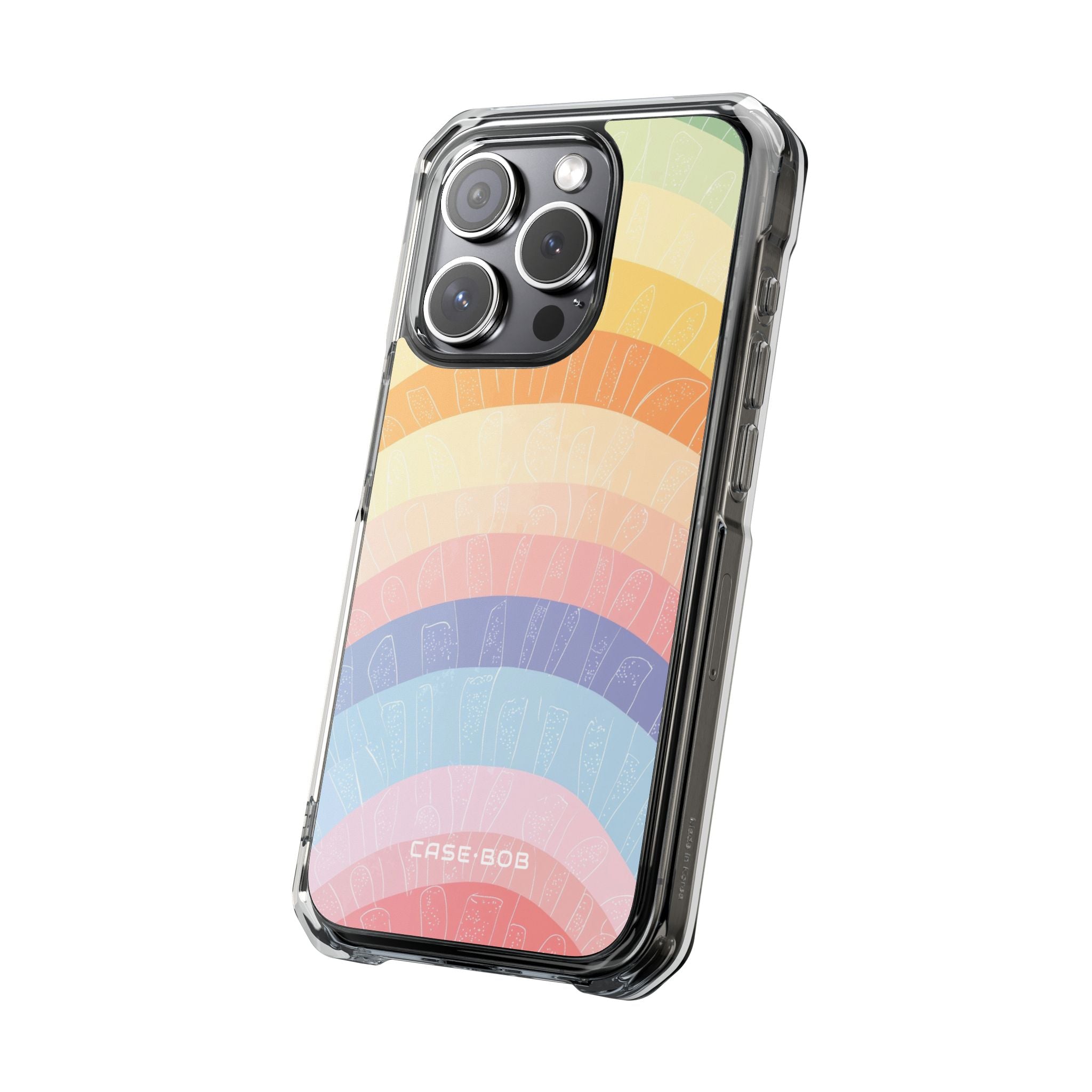 Pastel Rainbow Bands iPhone 15 Pro Case - Impact