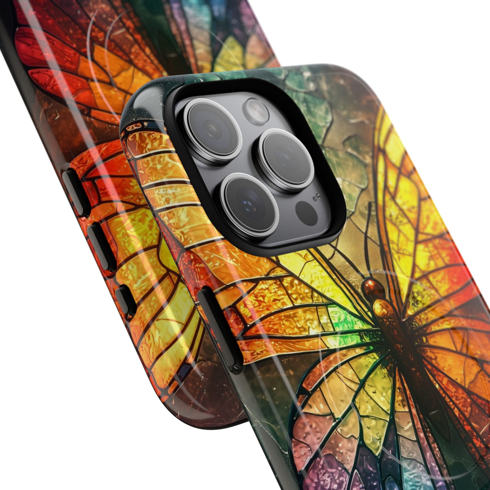 Stained Glass Butterfly iPhone 15 Pro Max Case - Tough+
