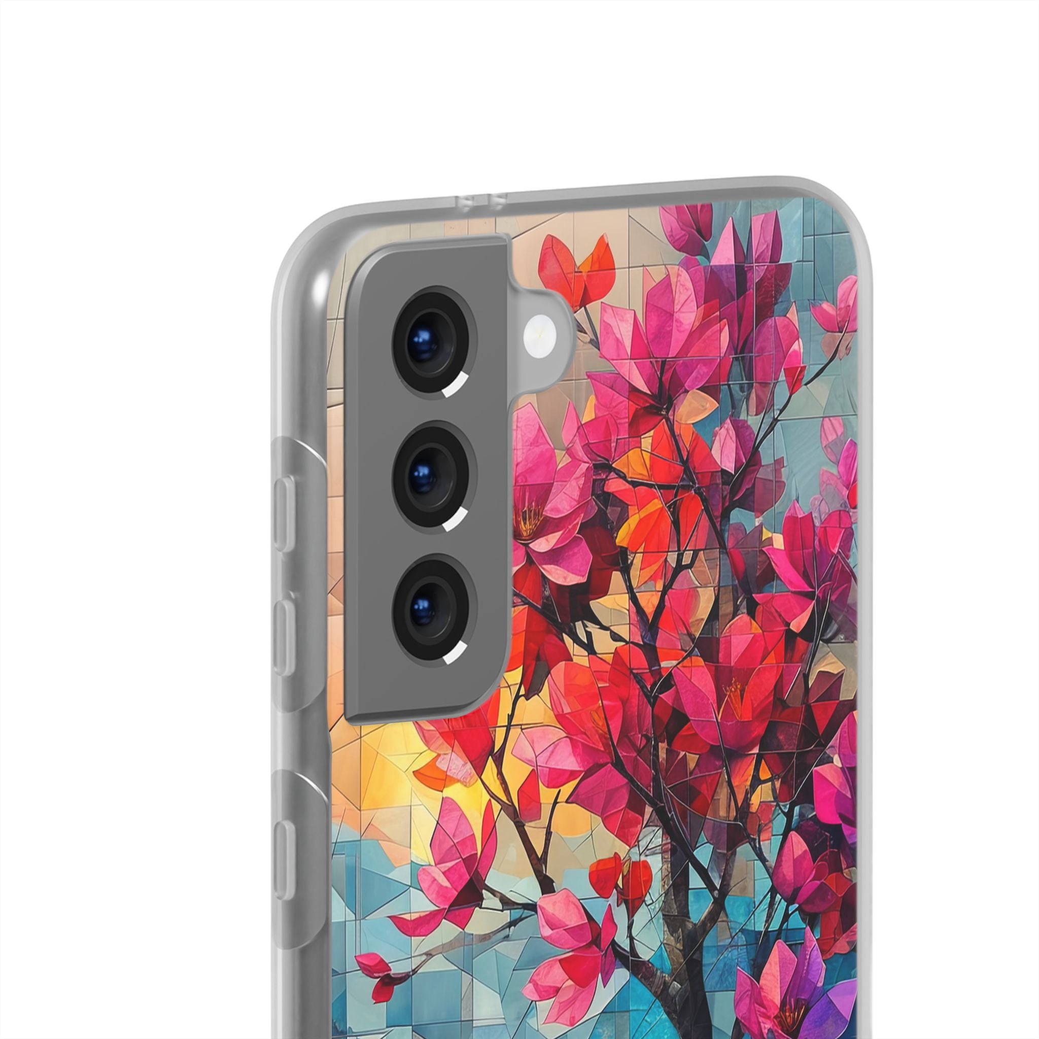 Vibrant Geometric Tree Landscape Samsung S21 - Flexi Phone Case