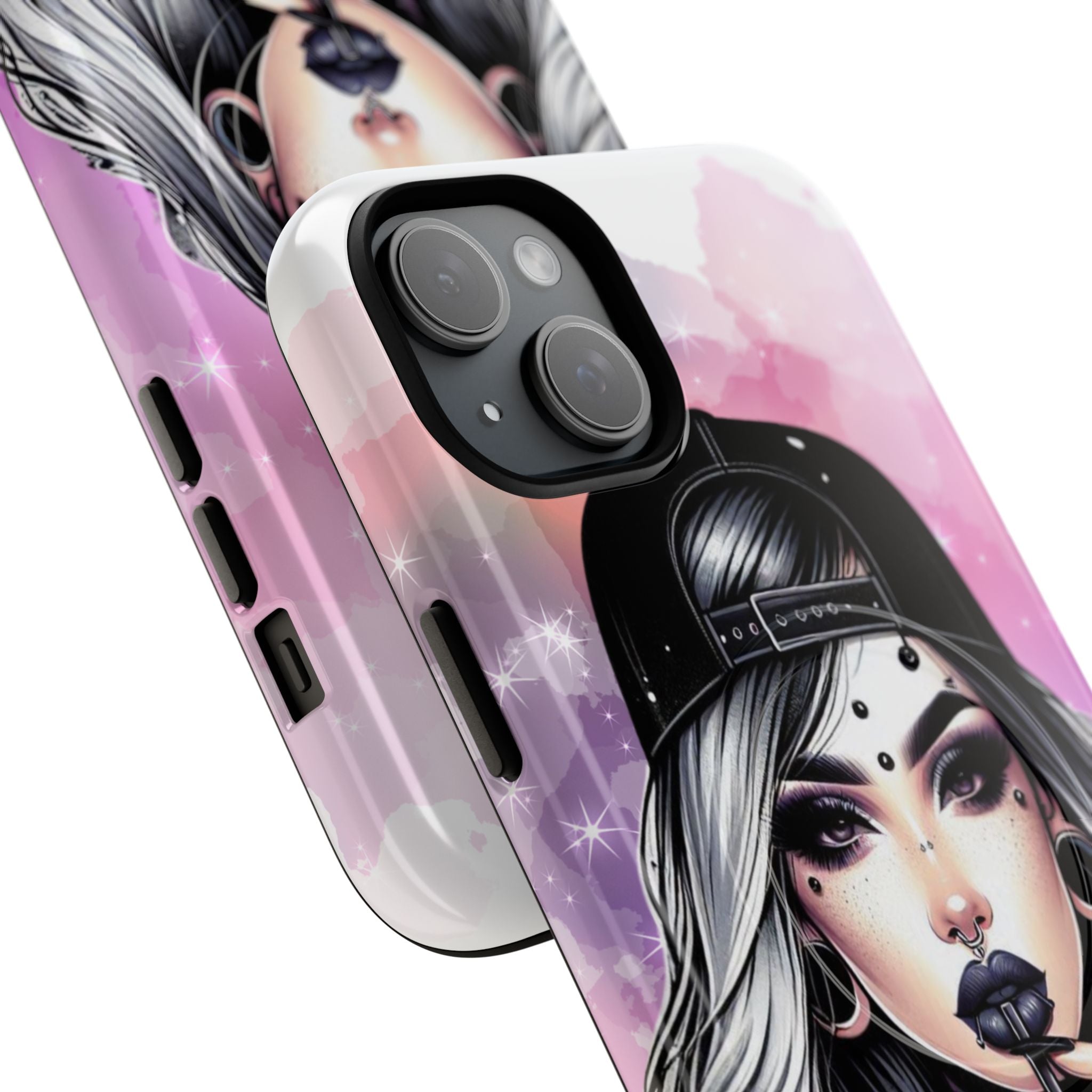 Silver Sip Nebula iPhone 15 Plus Case - Tough+