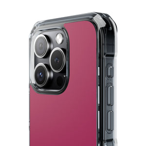 Maroon | Phone Case for iPhone (Clear Impact Case - Magnetic)