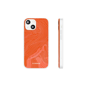 Pantone Tangerine Design | Handyhülle für iPhone (Flexible Hülle)