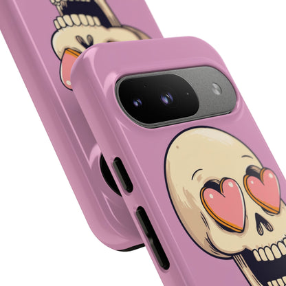 Heart Eyed Skull Google Pixel 9 Case - Tough