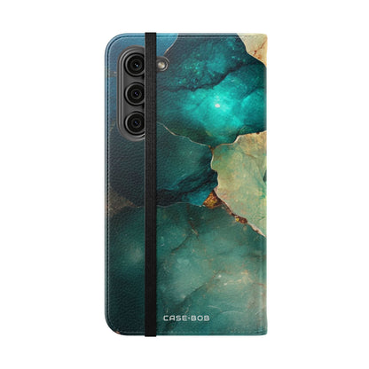 Fractured Gemstone Teal - Samsung S23+ Case - Wallet