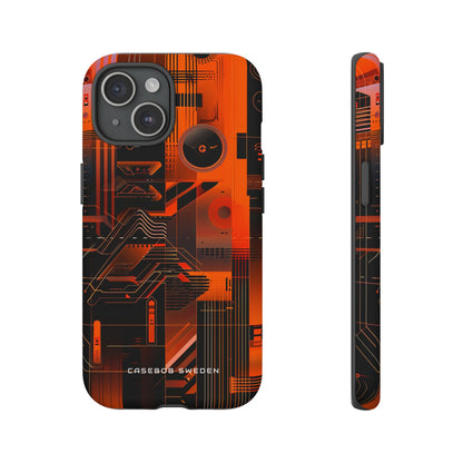 Gradient Circuitburst iPhone 15 - Tough Phone Case