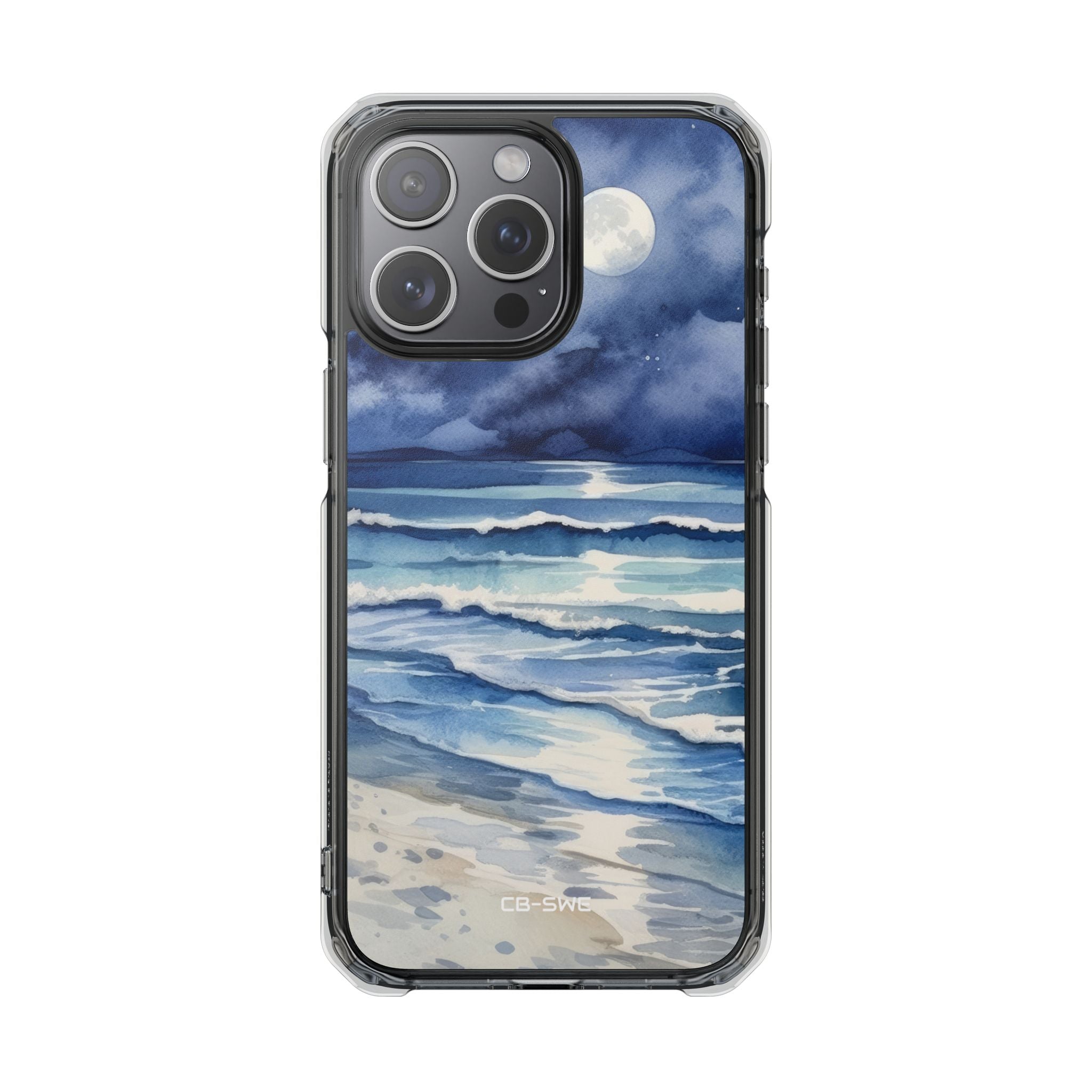 Moonlight Reflects Waves iPhone Case - Impact