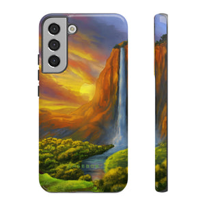 Fantasy Landschaft mit Wasserfall - Schutzhülle fürs Handy