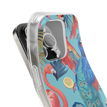 Tropical Flamingo Bliss - Flexi iPhone 16 Phone Case