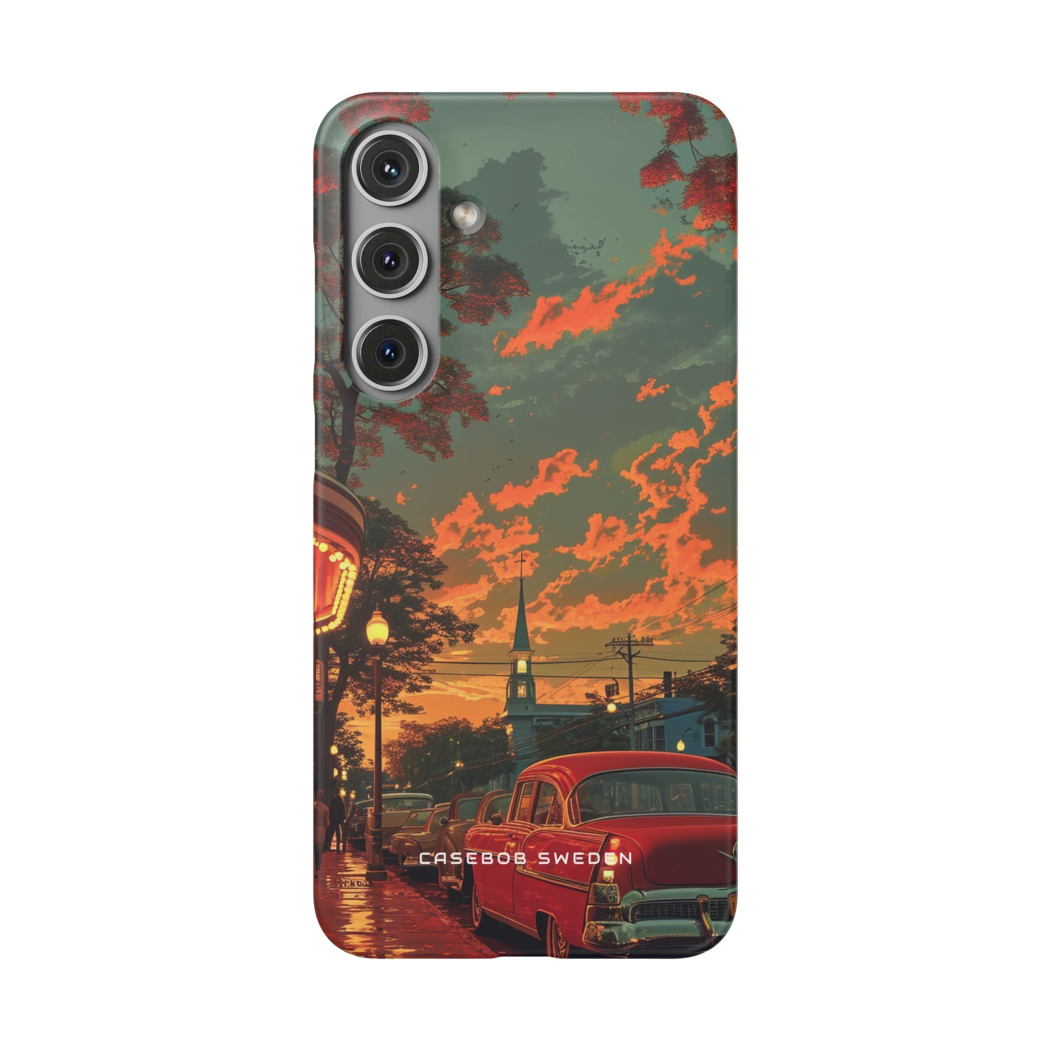 Mid-Century Nostalgia Streetscape Samsung S24 - Slim Phone Case