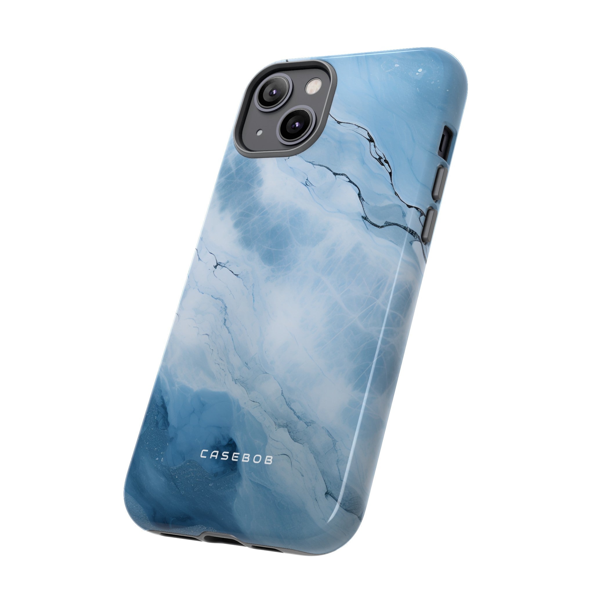 Light Navy Marble - Protective Phone Case