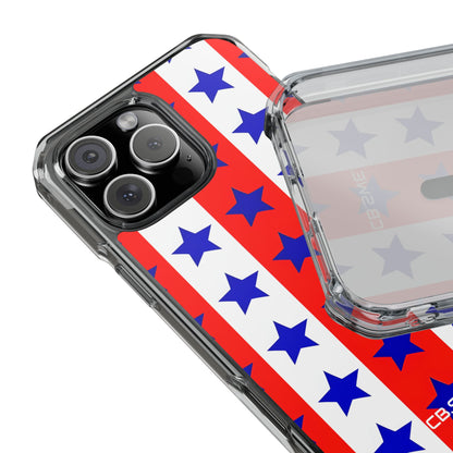 Patriotic American Flag Inspired Seamless iPhone 16 - Impact Clear+