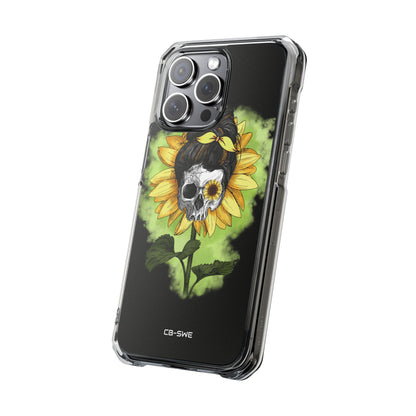 Sunflower Skull Fusion iPhone Case - Impact