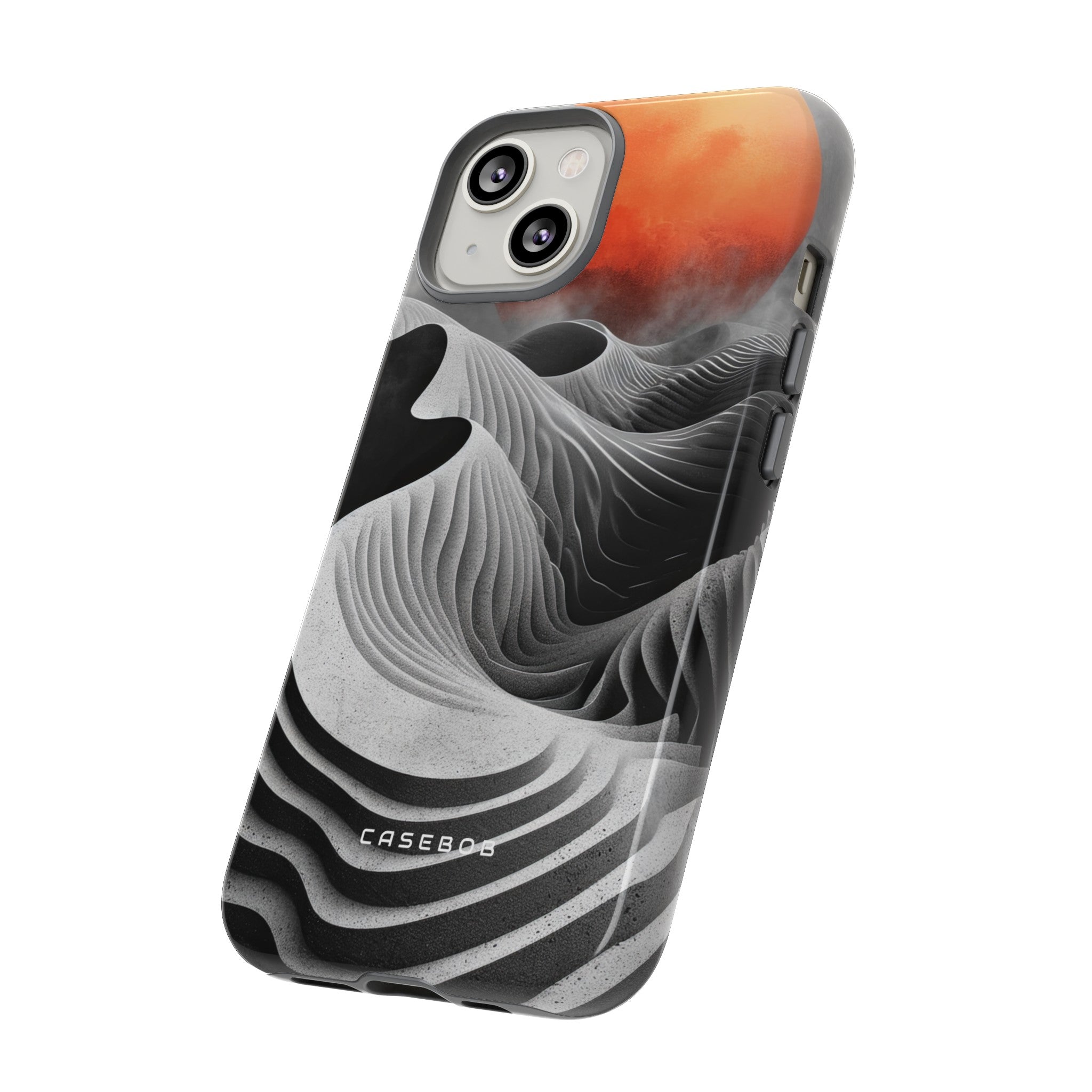 Orange Moon Illusion - Protective Phone Case