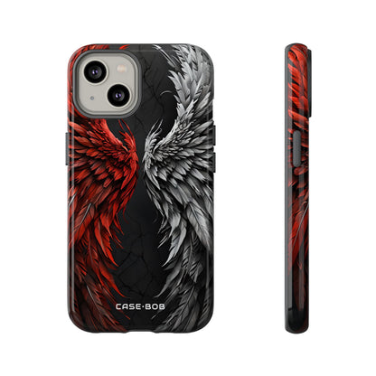 Crimson White Wings iPhone 14 Case - Tough