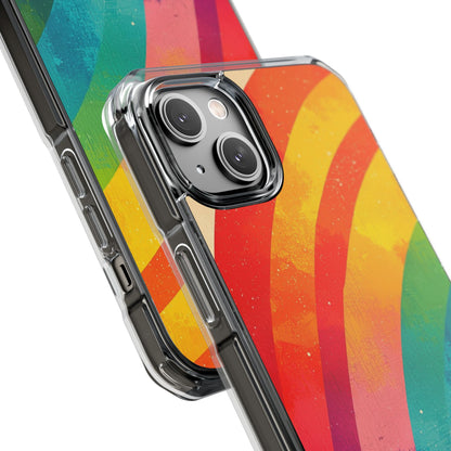 Textured Rainbow Arc iPhone 14 Plus Case - Impact