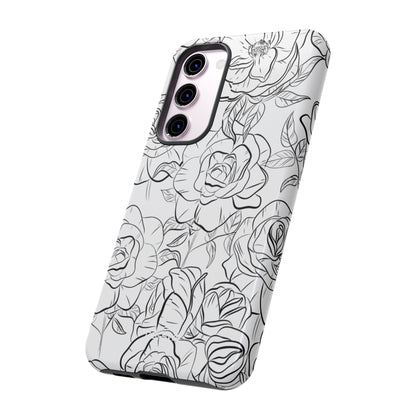Intricate Rose Sketches - Samsung Case