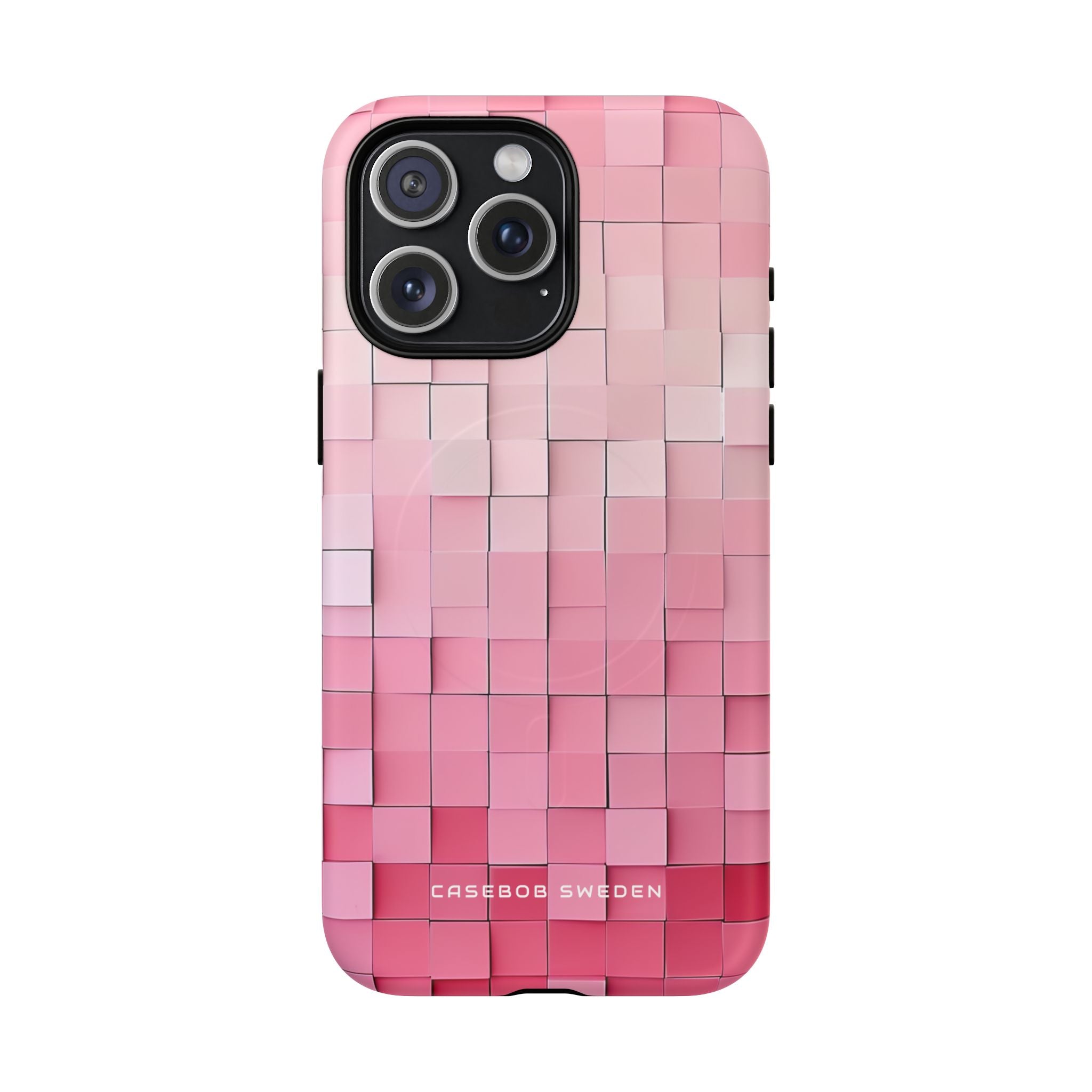 Farbverlauf Rosa Mosaik iPhone 15 | Tough+ Handyhülle