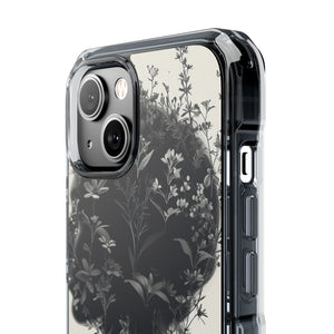 Botanical Silhouette Essence - Phone Case for iPhone (Clear Impact - Magnetic)