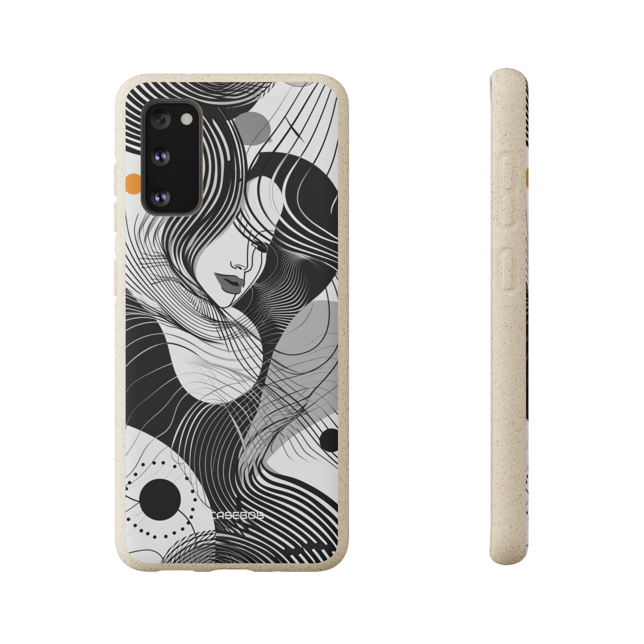 Fluid Noir Rhythm | Biodegradable Phone Case