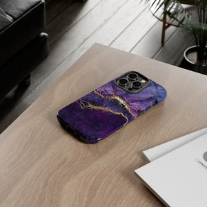 Purple Blue Marble - Protective Phone Case