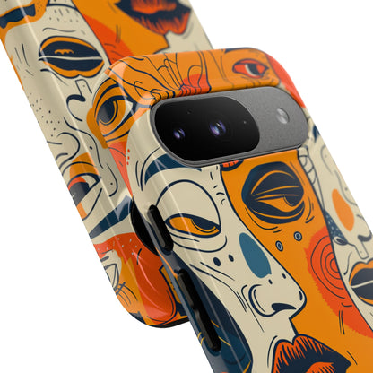 Tangled Faces Sunset Google Pixel 9 Case - Tough