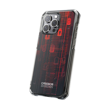 Cyber Locks Grid iPhone 15 - Impact Clear+