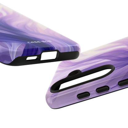 Purple Ribbon Waves Samsung S24 Case - Tough